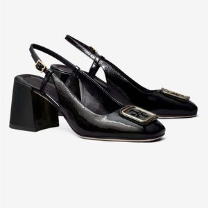 Tory Burch Georgia Slingbacks Black
